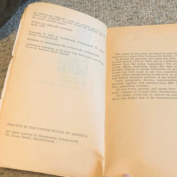 The Caesar Code Paperback Book by Johannes Mario Simmel Historical Thriller - Picture 4 of 5